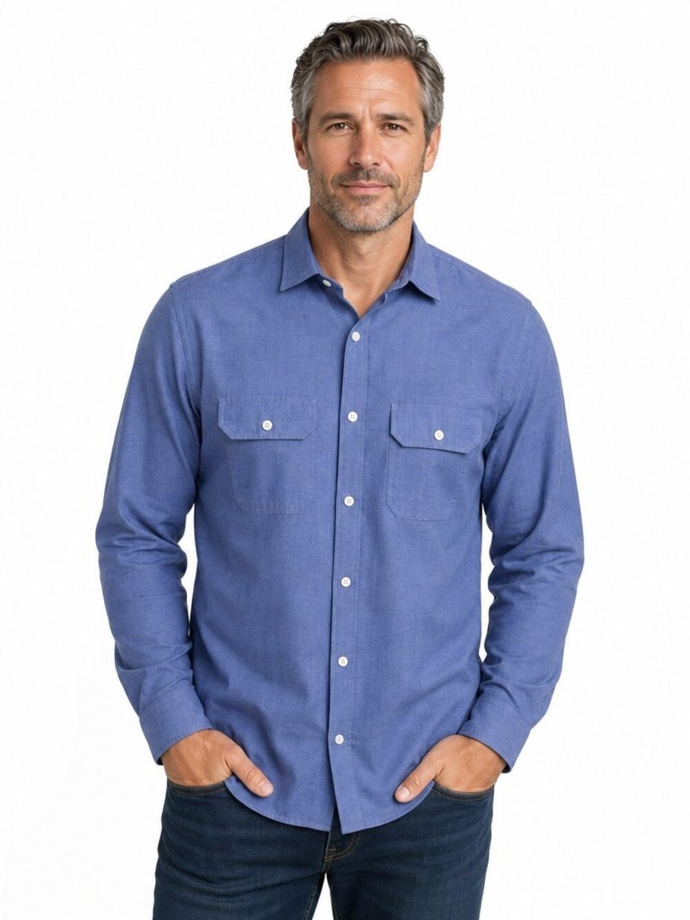 Cremieux Men’s Blue Button Down Shirt M | Classic Fit EUC